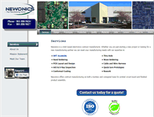 Tablet Screenshot of newonics.com